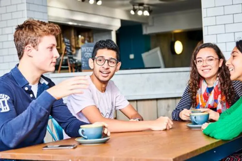 Students sitting in Kingsgate Bar