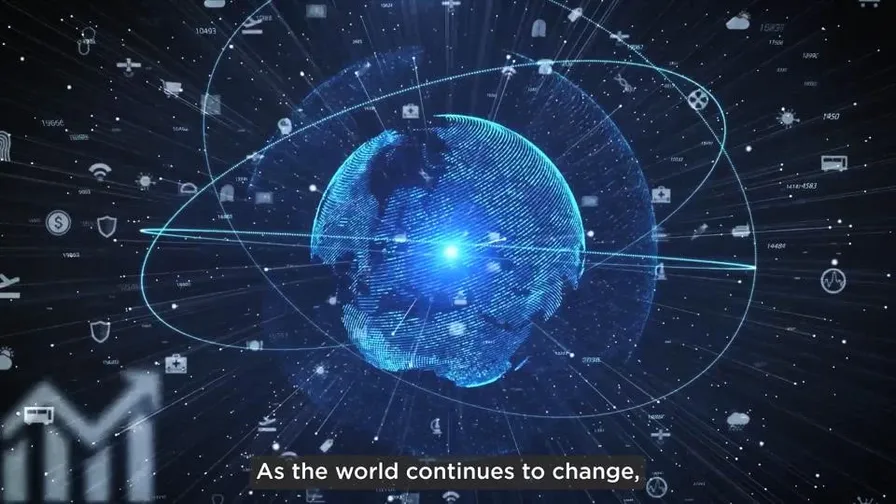 picture of the earth with digital connections lines flowing around it