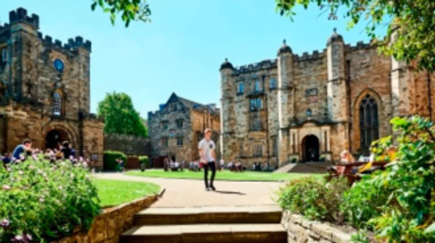 Inside the courtyard at Durham Castle