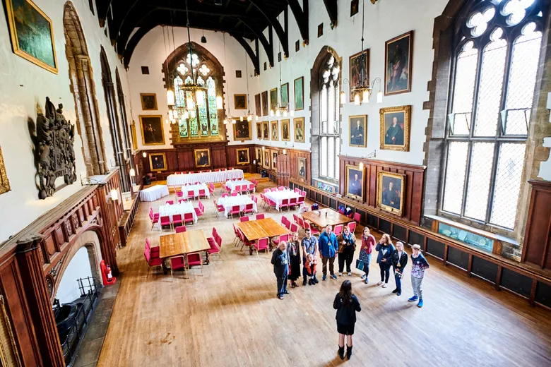 A Castle Tour in the Great Hall of Durham Castle.