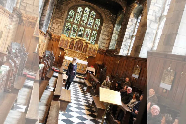 Castle Tour in the 16th century Tunstall Chapel.