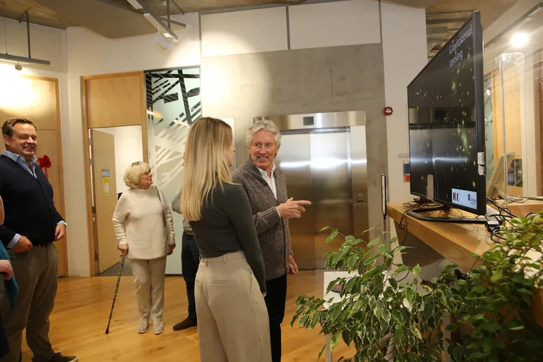 Sir Peter Ogden experiencing our gravitational wave demonstration