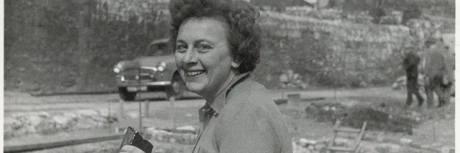 Black and white picture of Professor Dame Rosemary Cramp