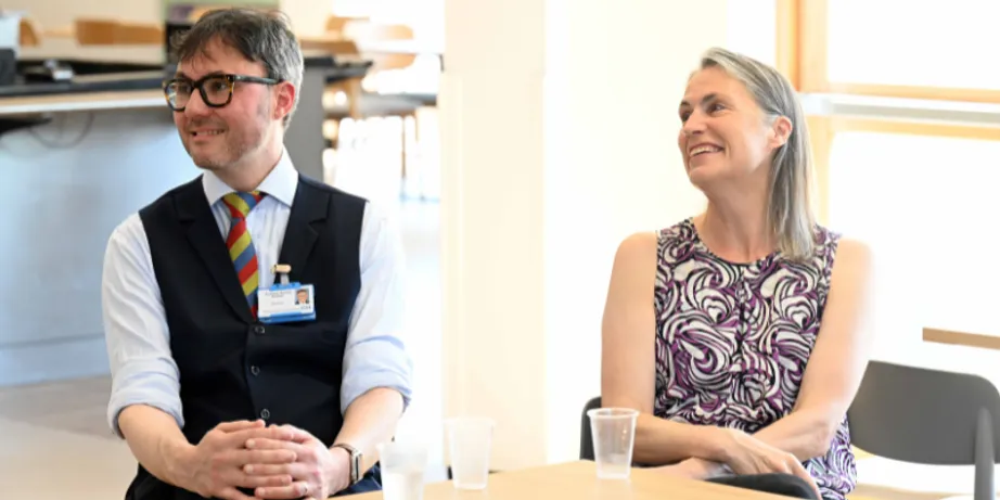 CDDFT Chairman Professor Richard Scothon with Chancellor Dr Fiona Hill