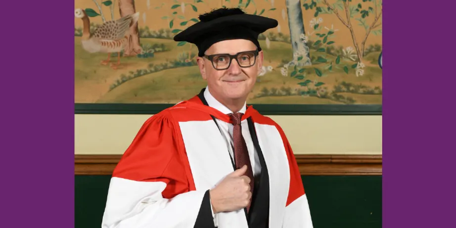 Jonathan Jones in his academic gown