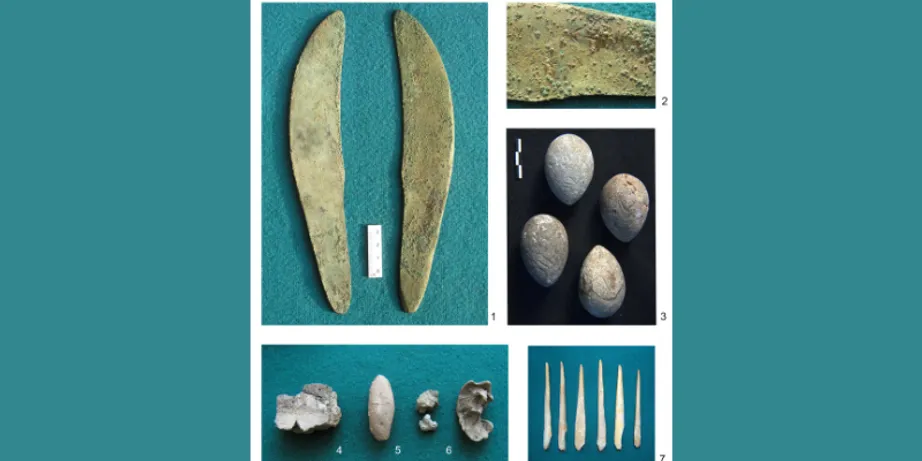 A selection of Bronze Age artefacts made out of stone
