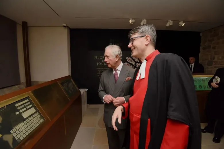His Royal Highness has officially opened a new visitor experience, honoured a local ancestor and a local regiment and witnessed a 350-strong singalong of the popular hymn Jerusalem during a visit to Durham Cathedral and Durham University.