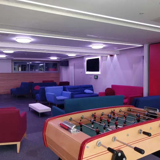 Football table and coffee shop