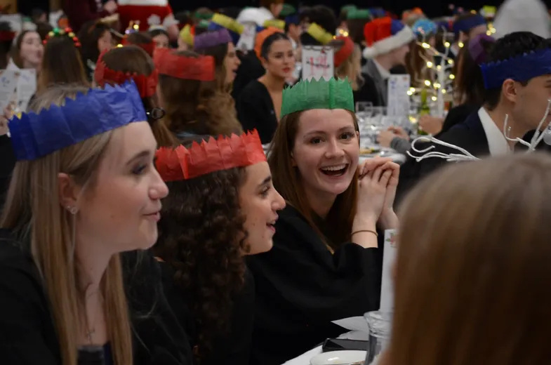 Students at a college formal