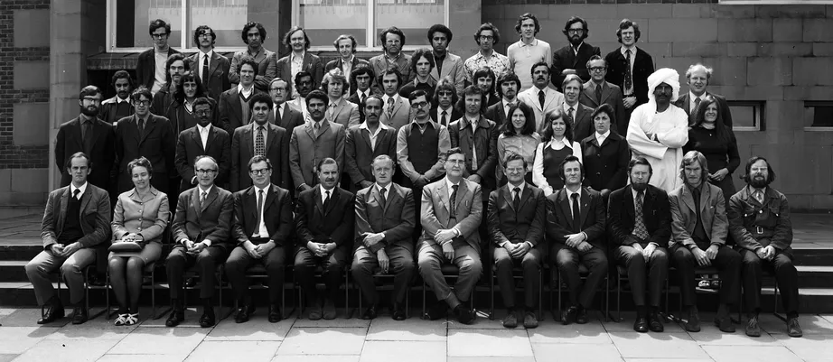 Geography Department Postgraduate Group photo from 1974