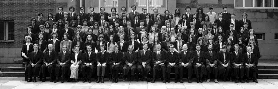Geography Department Undergraduate Group photo from 1972