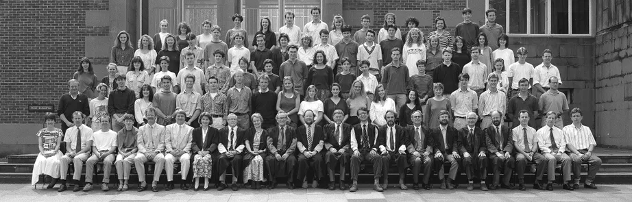Geography Department Undergraduate Group photo from 1992