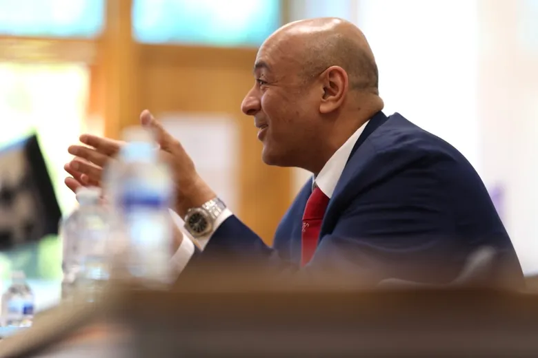 His Excellency Jasem al-Budaiwi delivering a keynote speech as part of the conference